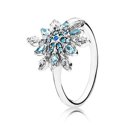 Каблучка Pandora Блискуча сніжинка 190969NBLMX