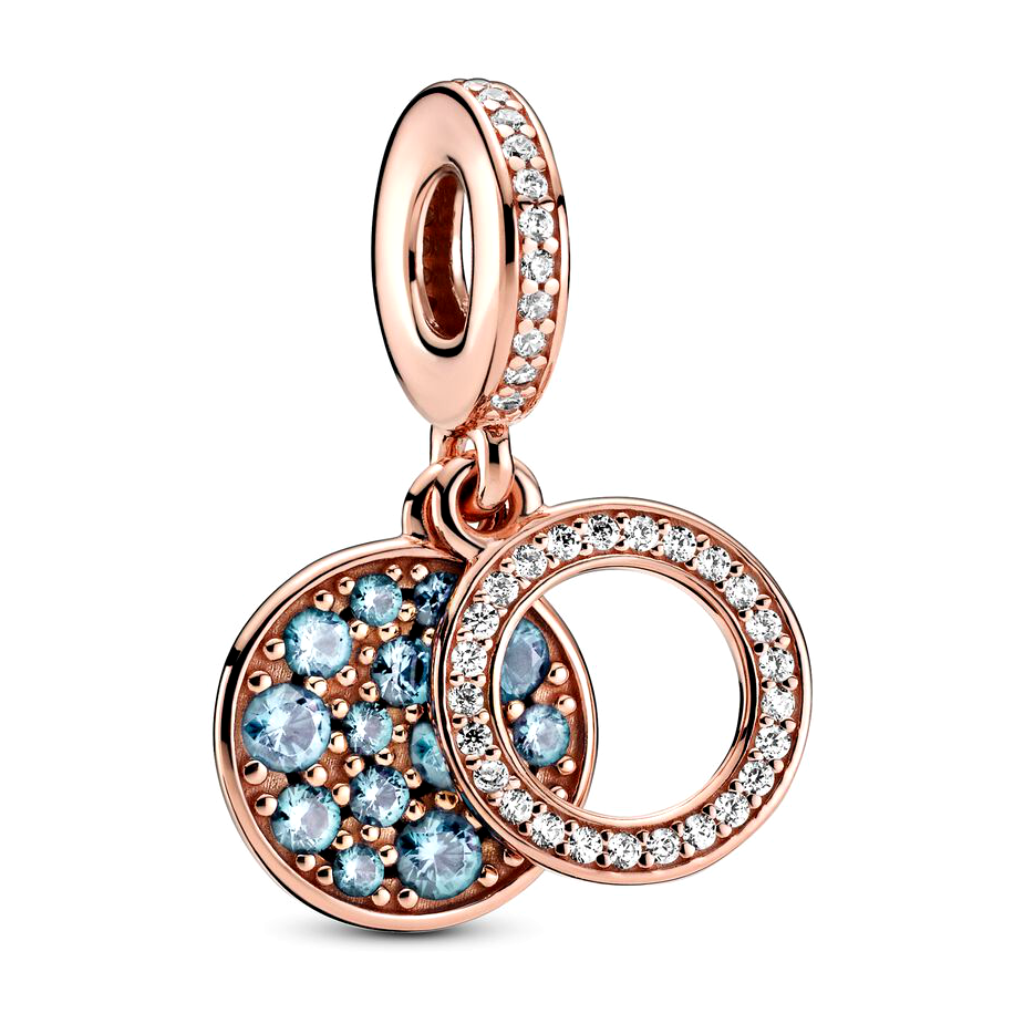 Підвіска Pandora Rose Яскравий блакитний диск 789186C03