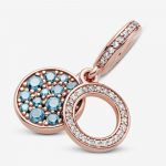 Підвіска Pandora Rose Яскравий блакитний диск