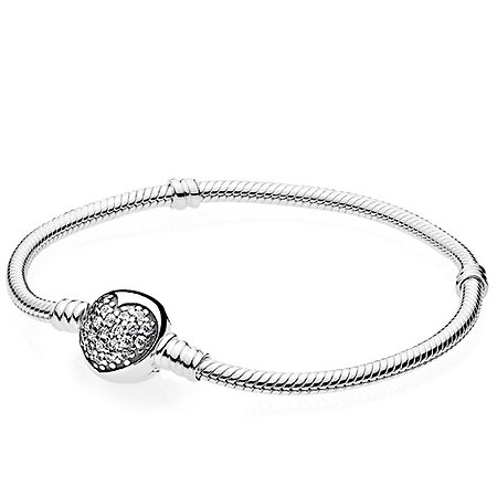 Браслет Pandora - "Искристое сердце" 590743CZ
