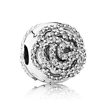 Клипса Pandora - "Сияющая роза" 791529CZ