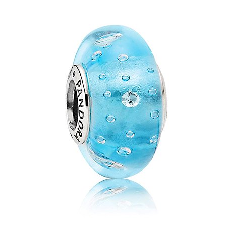 Мурано Pandora - "Голубое стекло" 791618CZ