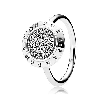 Кольцо Pandora Логомания 190912CZ