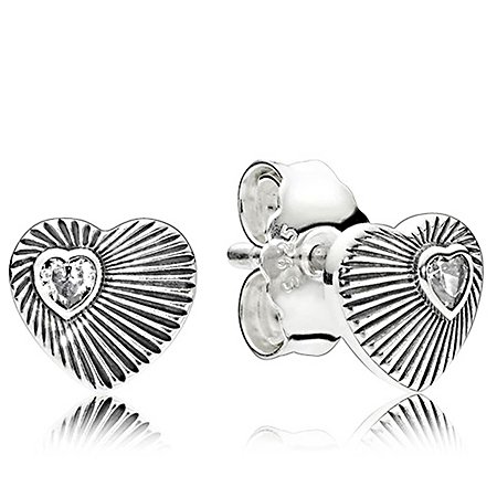 Серьги Винтажное сердце 297298CZ