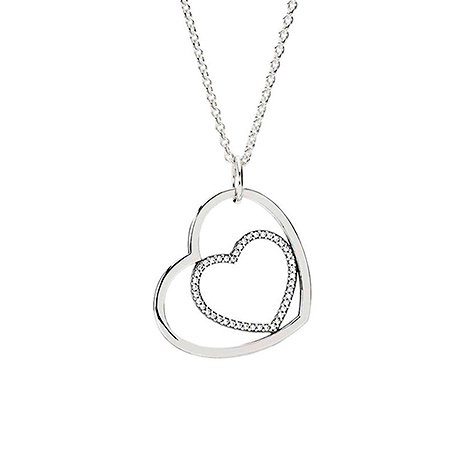 Колье Сердцем к сердцу 390364CZ