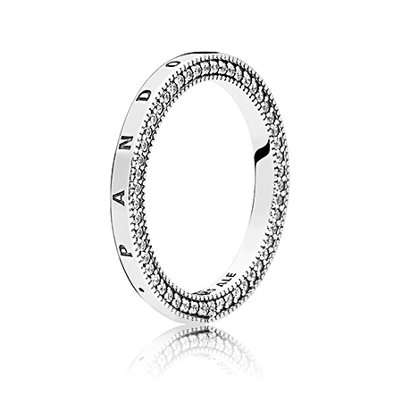 Кольцо Pandora Logo Сердца 197437CZ