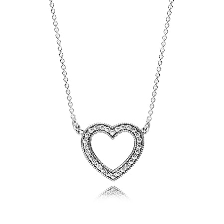 Колье Сердце Pandora 590534CZ-45