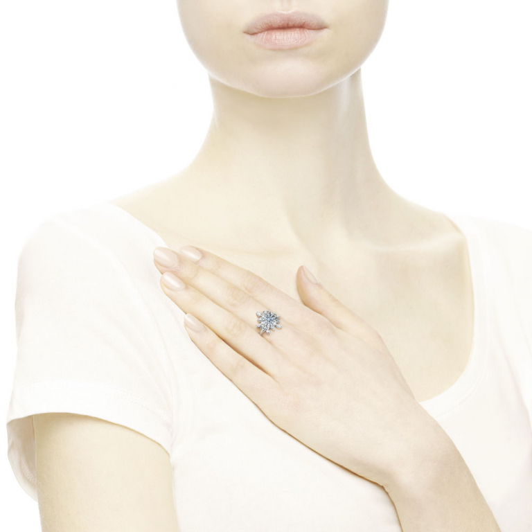 Кольцо Pandora Блестящая снежинка