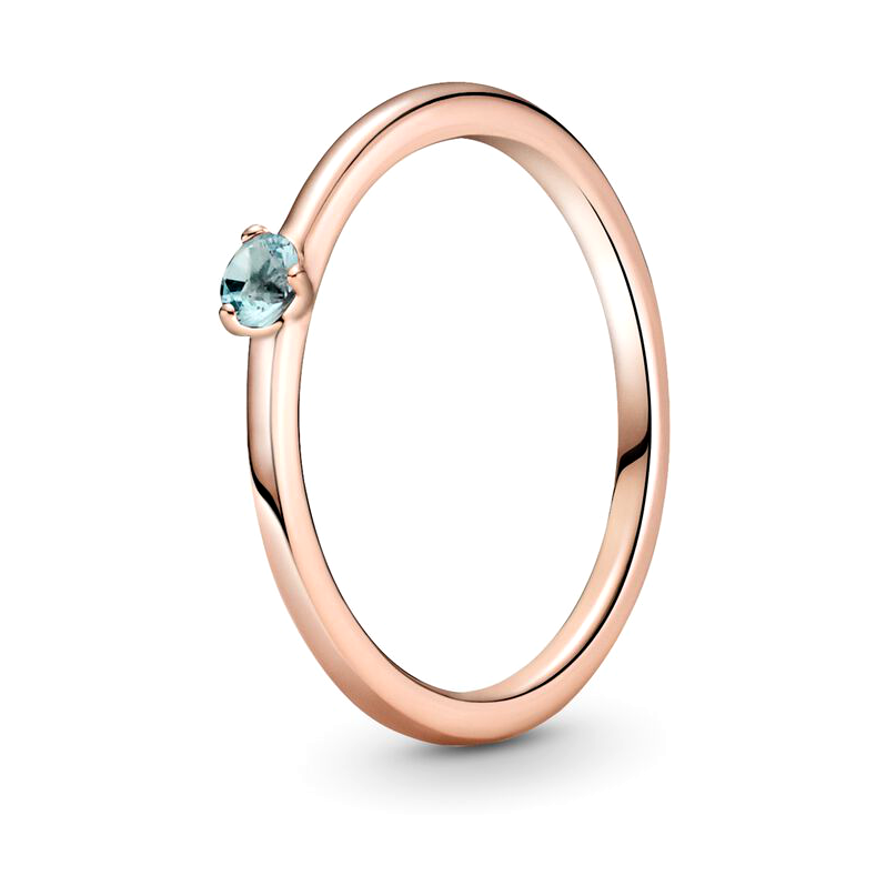 Кольцо Rose Солитер с голубым камнем 189259C02