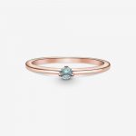 Кольцо Rose Солитер с голубым камнем