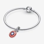Подвеска Pandora Marvel Щит Капитана Америки