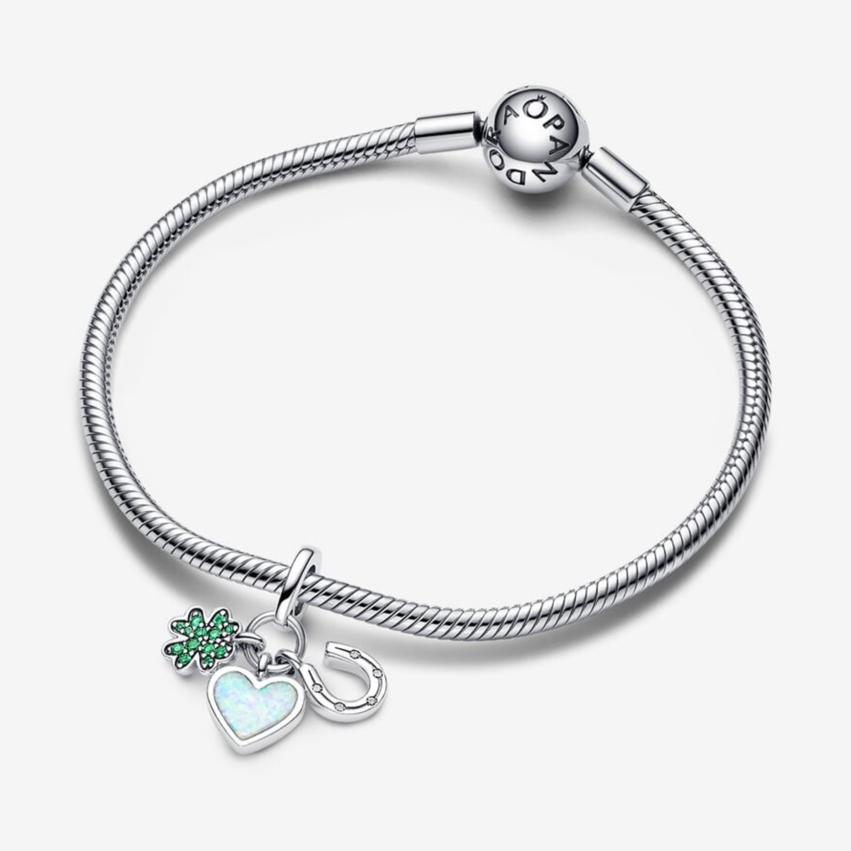 Подвеска Клевер, сердце и подкова
