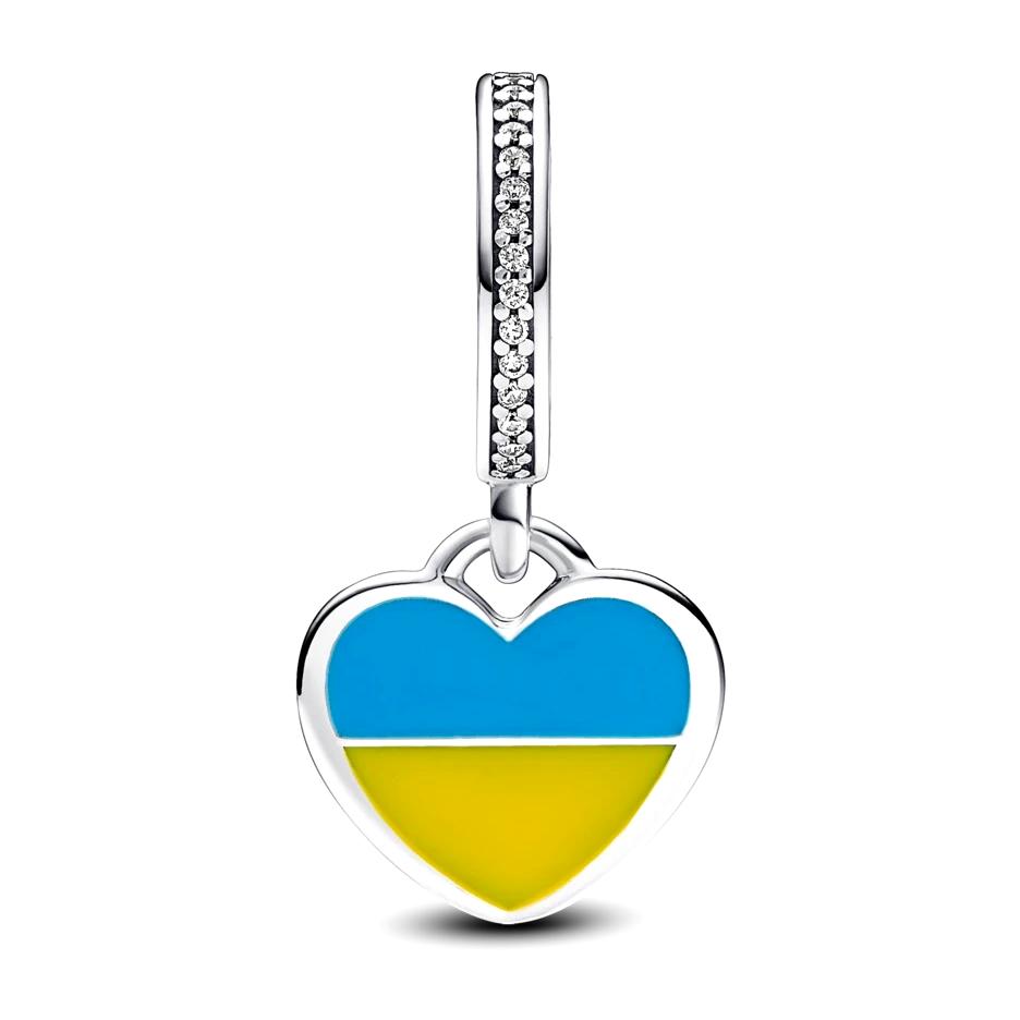 подвеска С Украиной в сердце 792017CZ_E021